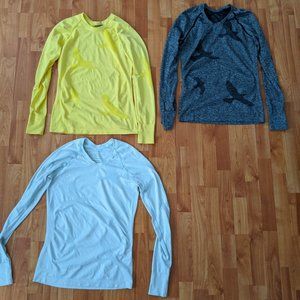 3 Pack Oiselle Flyte Long Sleeve Shirts Sz M